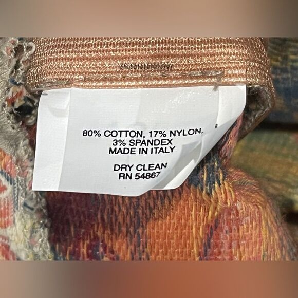 Express Design Studio Vintage Floral Printed Skirt Made in Italy Size S Cotton - Picture 4 of 9